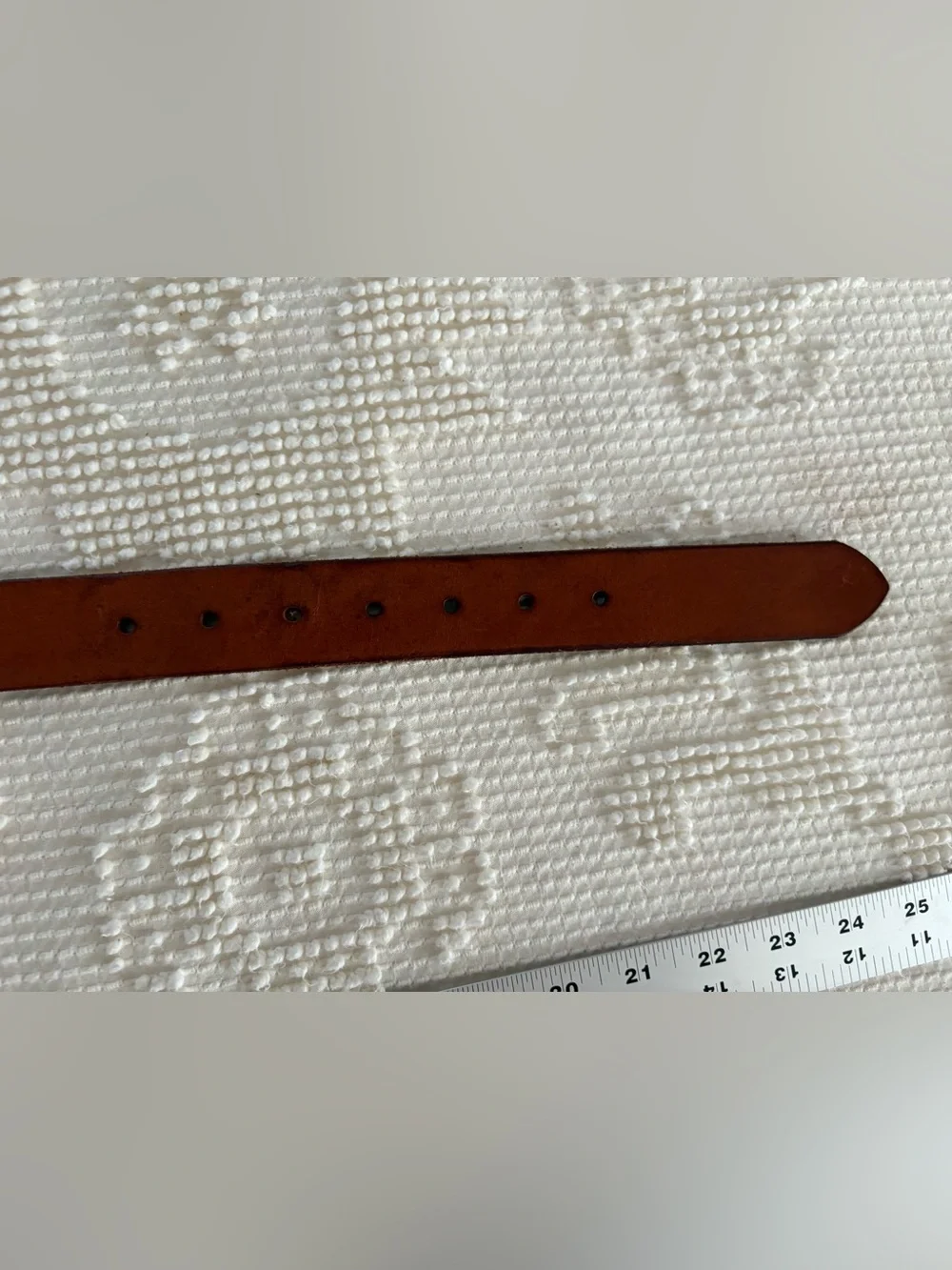 J. Jill Tan Leather Belt with Brass-Tone Oval Buckle size XL